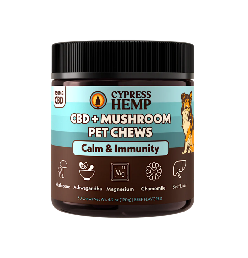Cypress Hemp CBD + Mushrooms Pet Chew: Calm & Immunity