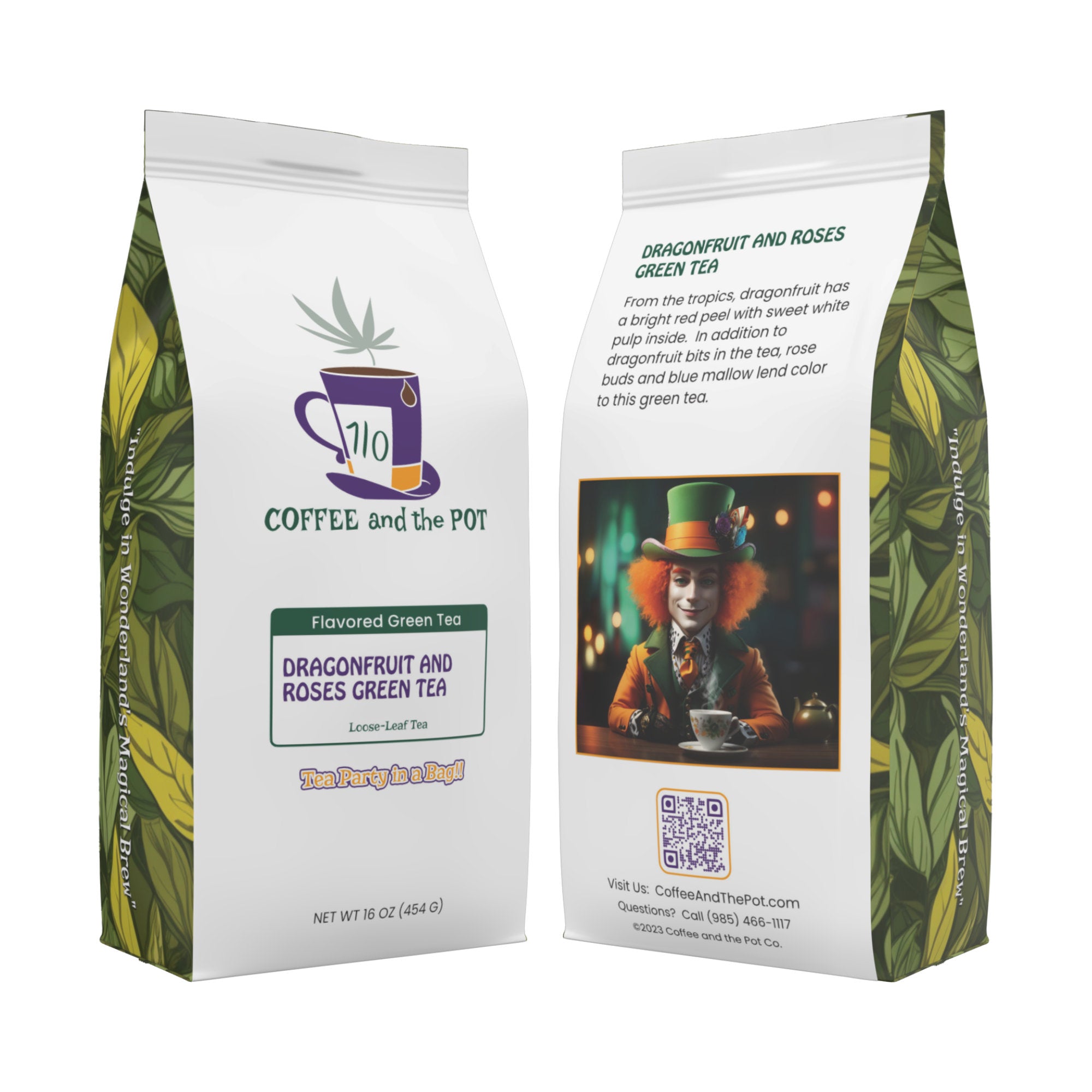 Dragonfruit and Roses Green Flavored Green Tea