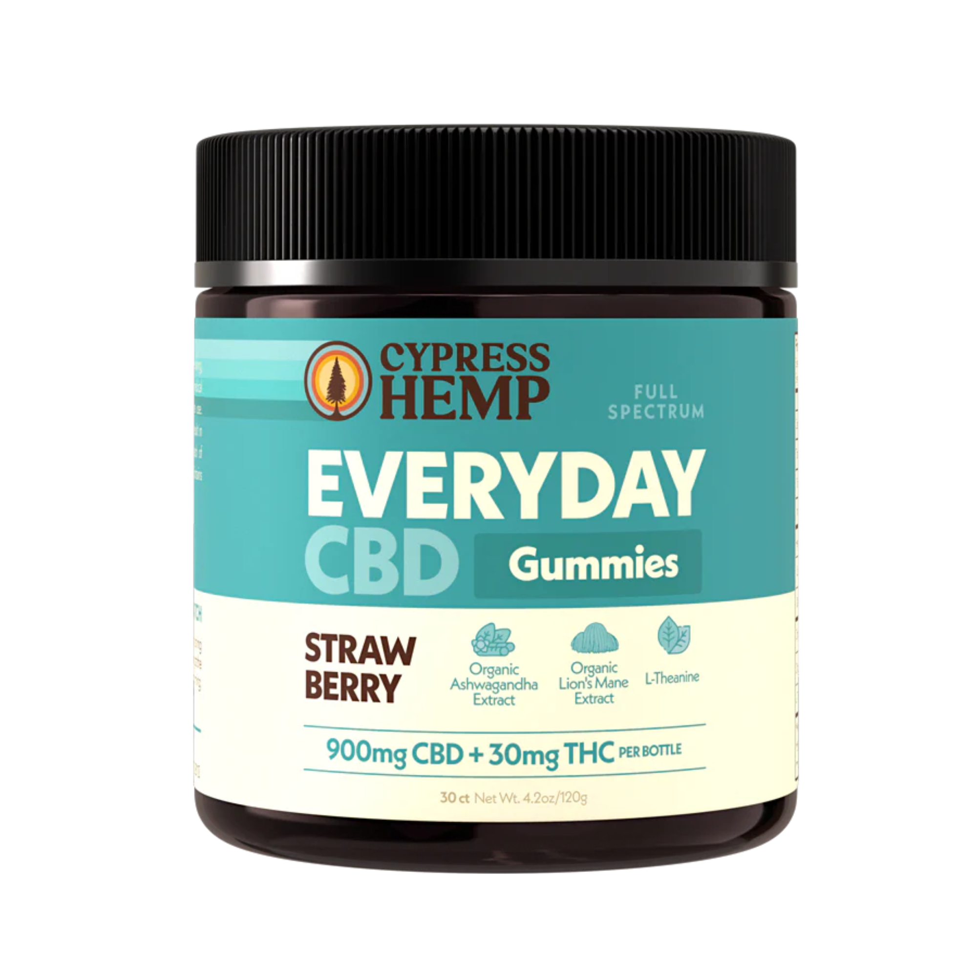 Cypress Hemp Full Spectrum 900mg Everyday CBD Gummies Tart Cherry 30ct